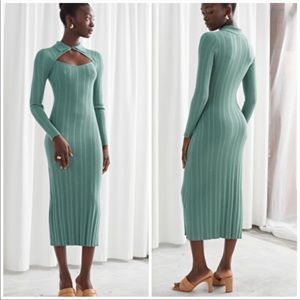 🔥Other stories ribbed knit midi dress💥